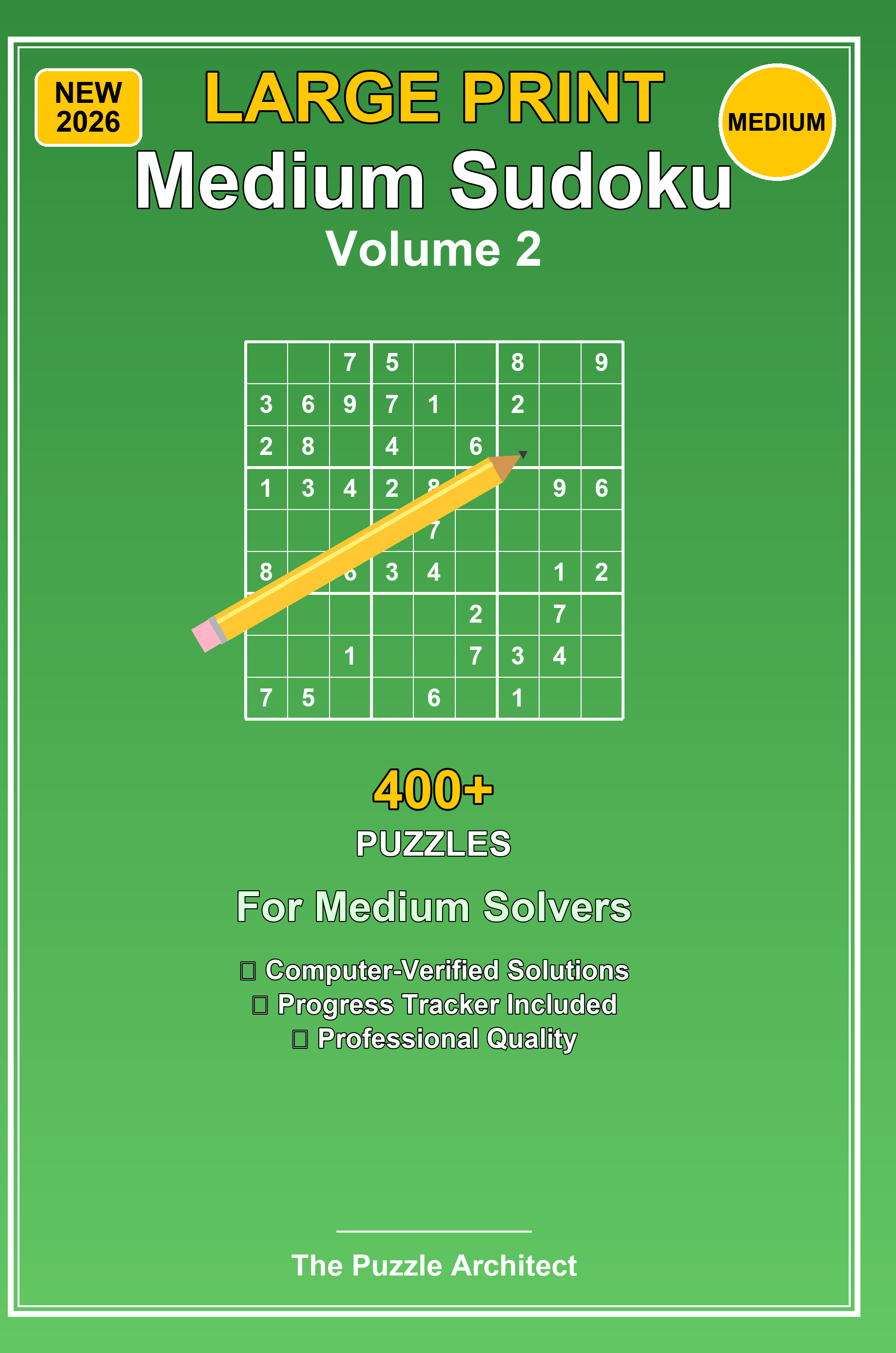 Medium Sudoku Volume 2 Cover